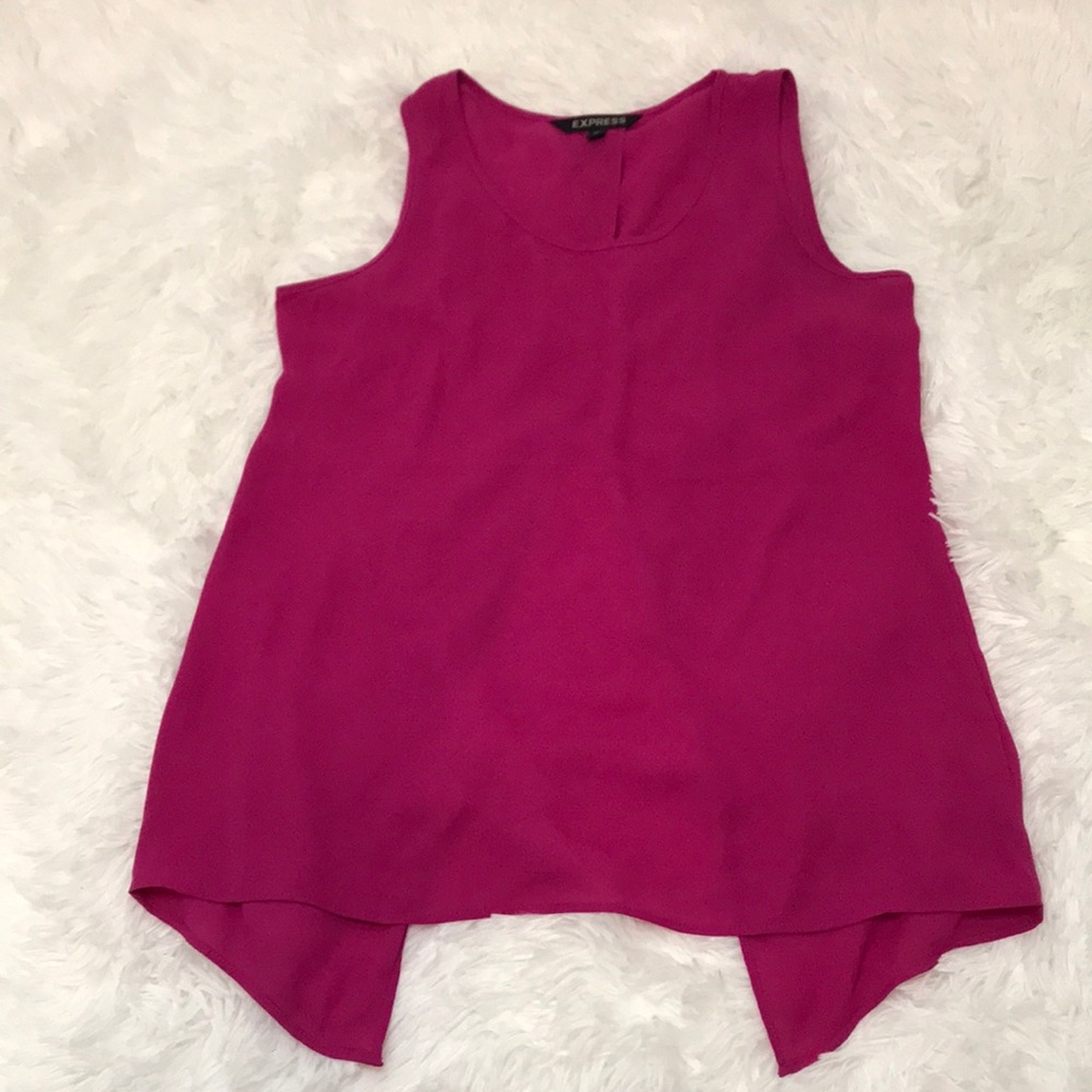 EXPRESS fuchsia split back tank top size XS (ECU)